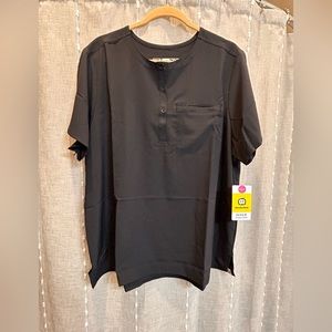 Black WonderWink RENEW Tuck In Scrub Top 2XL NWT